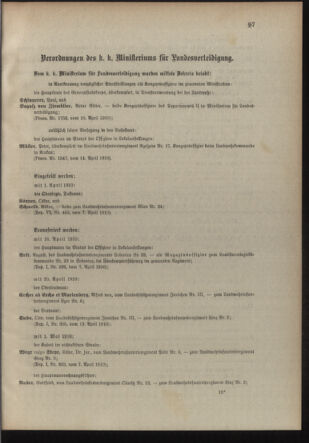 Verordnungsblatt für die Kaiserlich-Königliche Landwehr 19100418 Seite: 3