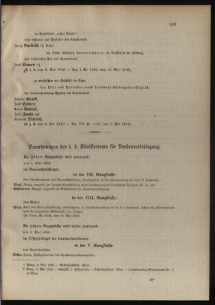 Verordnungsblatt für die Kaiserlich-Königliche Landwehr 19100519 Seite: 3