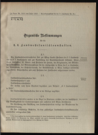 Verordnungsblatt für die Kaiserlich-Königliche Landwehr 19100728 Seite: 15