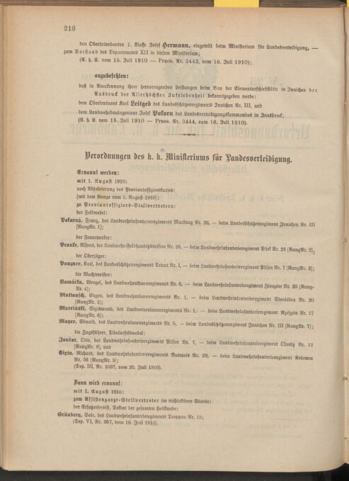 Verordnungsblatt für die Kaiserlich-Königliche Landwehr 19100728 Seite: 2