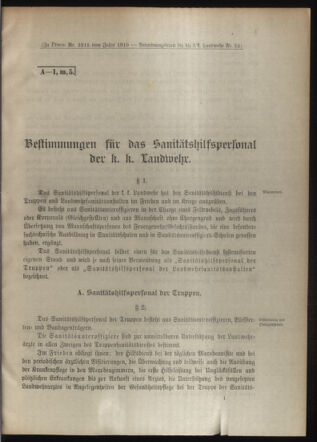 Verordnungsblatt für die Kaiserlich-Königliche Landwehr 19100728 Seite: 23