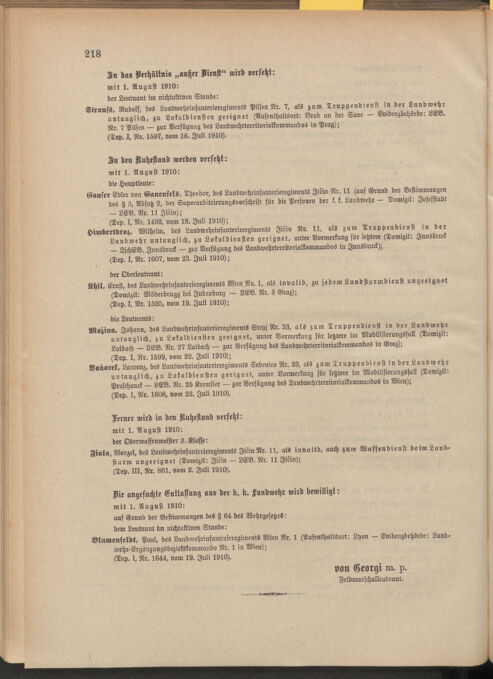 Verordnungsblatt für die Kaiserlich-Königliche Landwehr 19100728 Seite: 4