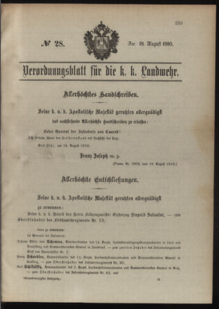 Verordnungsblatt für die Kaiserlich-Königliche Landwehr 19100818 Seite: 5