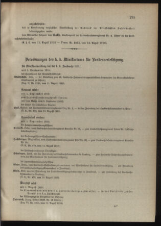 Verordnungsblatt für die Kaiserlich-Königliche Landwehr 19100818 Seite: 7