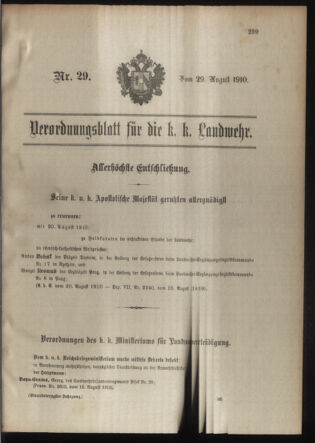 Verordnungsblatt für die Kaiserlich-Königliche Landwehr