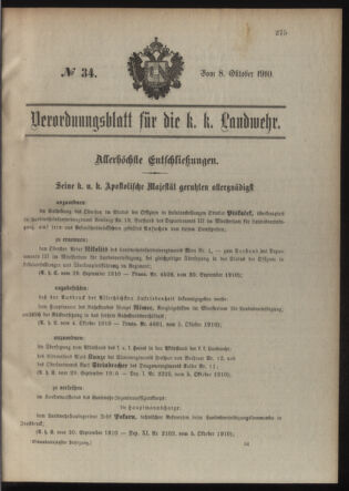 Verordnungsblatt für die Kaiserlich-Königliche Landwehr