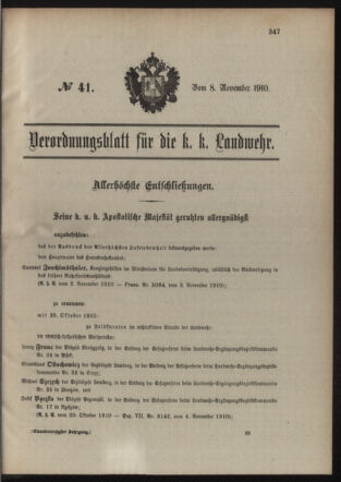 Verordnungsblatt für die Kaiserlich-Königliche Landwehr