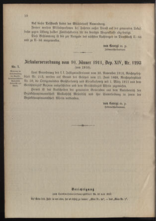 Verordnungsblatt für die Kaiserlich-Königliche Landwehr 19110118 Seite: 6