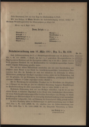 Verordnungsblatt für die Kaiserlich-Königliche Landwehr 19110415 Seite: 7