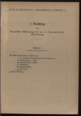 Verordnungsblatt für die Kaiserlich-Königliche Landwehr 19110422 Seite: 15