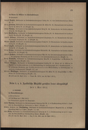 Verordnungsblatt für die Kaiserlich-Königliche Landwehr 19110427 Seite: 15