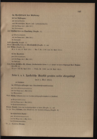 Verordnungsblatt für die Kaiserlich-Königliche Landwehr 19110427 Seite: 23