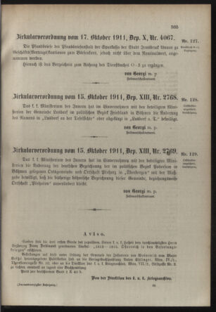 Verordnungsblatt für die Kaiserlich-Königliche Landwehr 19111021 Seite: 9