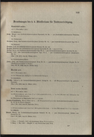 Verordnungsblatt für die Kaiserlich-Königliche Landwehr 19111027 Seite: 3