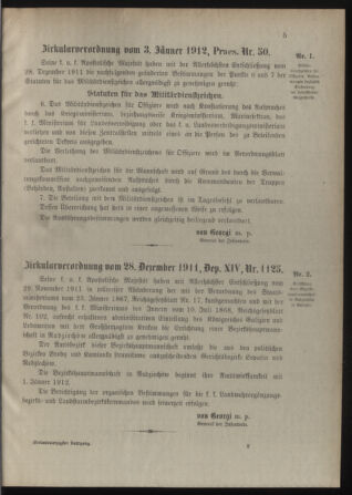 Verordnungsblatt für die Kaiserlich-Königliche Landwehr 19120108 Seite: 5