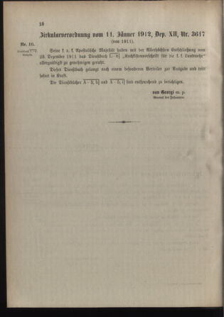 Verordnungsblatt für die Kaiserlich-Königliche Landwehr 19120118 Seite: 10