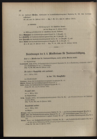 Verordnungsblatt für die Kaiserlich-Königliche Landwehr 19120228 Seite: 2