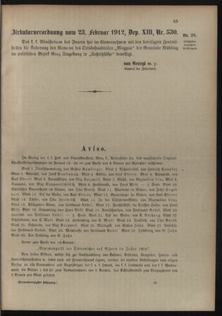 Verordnungsblatt für die Kaiserlich-Königliche Landwehr 19120308 Seite: 5