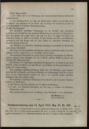 Verordnungsblatt für die Kaiserlich-Königliche Landwehr 19120423 Seite: 7