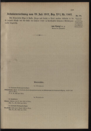 Verordnungsblatt für die Kaiserlich-Königliche Landwehr 19120818 Seite: 11