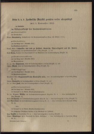 Verordnungsblatt für die Kaiserlich-Königliche Landwehr 19121031 Seite: 23