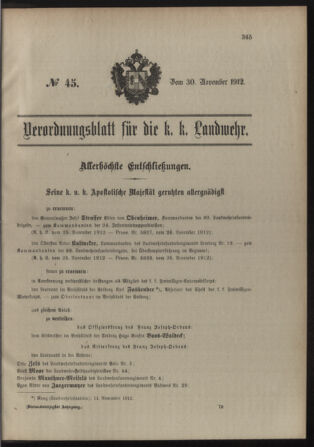 Verordnungsblatt für die Kaiserlich-Königliche Landwehr 19121130 Seite: 1