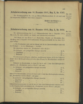 Verordnungsblatt für die Kaiserlich-Königliche Landwehr 19121221 Seite: 23