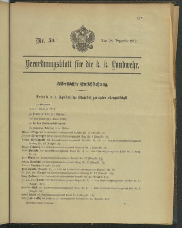 Verordnungsblatt für die Kaiserlich-Königliche Landwehr