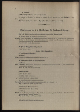 Verordnungsblatt für die Kaiserlich-Königliche Landwehr 19130104 Seite: 2