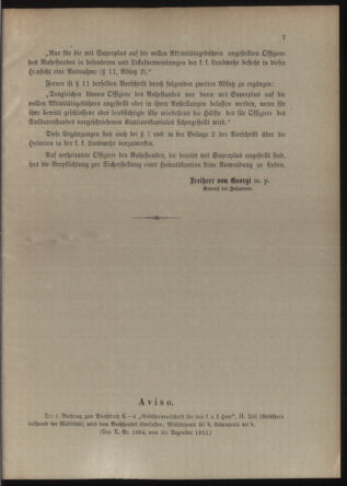 Verordnungsblatt für die Kaiserlich-Königliche Landwehr 19130104 Seite: 7