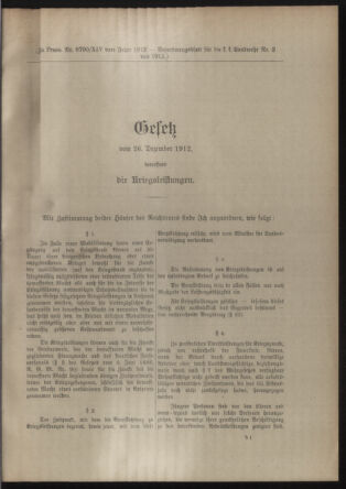 Verordnungsblatt für die Kaiserlich-Königliche Landwehr 19130111 Seite: 31