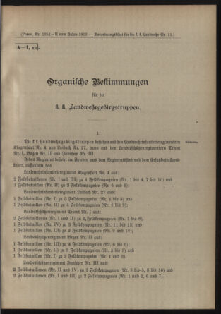 Verordnungsblatt für die Kaiserlich-Königliche Landwehr 19130301 Seite: 33