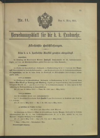 Verordnungsblatt für die Kaiserlich-Königliche Landwehr