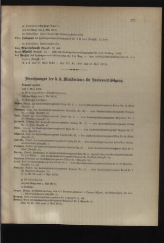 Verordnungsblatt für die Kaiserlich-Königliche Landwehr 19130429 Seite: 27