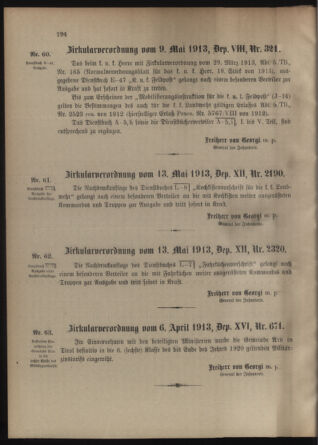 Verordnungsblatt für die Kaiserlich-Königliche Landwehr 19130517 Seite: 6