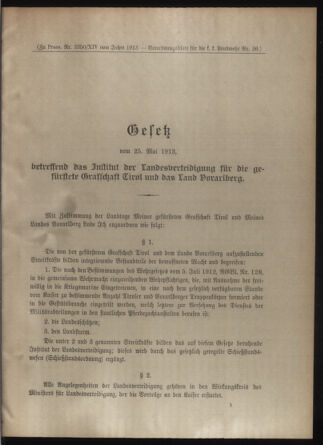 Verordnungsblatt für die Kaiserlich-Königliche Landwehr 19130531 Seite: 39