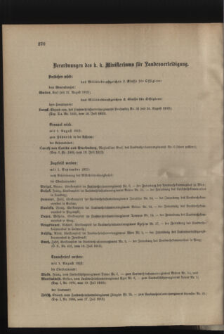 Verordnungsblatt für die Kaiserlich-Königliche Landwehr 19130726 Seite: 2