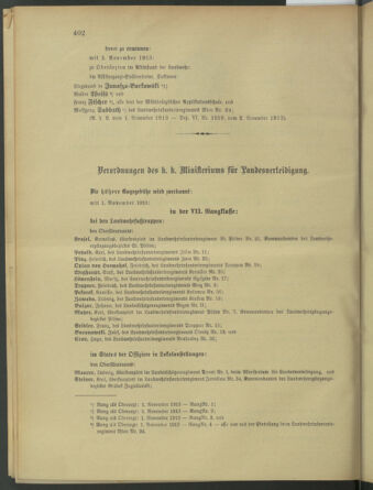 Verordnungsblatt für die Kaiserlich-Königliche Landwehr 19131104 Seite: 2