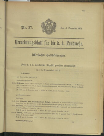 Verordnungsblatt für die Kaiserlich-Königliche Landwehr 19131104 Seite: 5