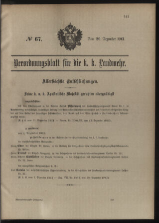 Verordnungsblatt für die Kaiserlich-Königliche Landwehr