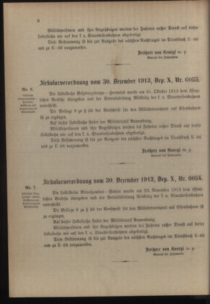 Verordnungsblatt für die Kaiserlich-Königliche Landwehr 19140103 Seite: 8