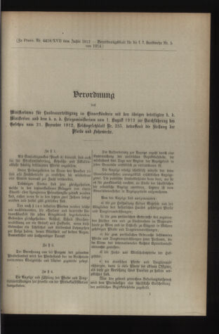 Verordnungsblatt für die Kaiserlich-Königliche Landwehr 19140124 Seite: 47