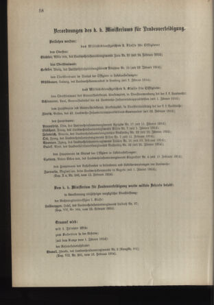 Verordnungsblatt für die Kaiserlich-Königliche Landwehr 19140221 Seite: 2