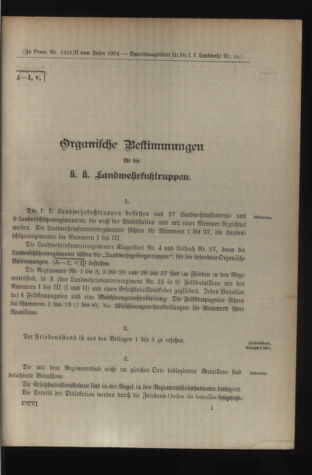 Verordnungsblatt für die Kaiserlich-Königliche Landwehr 19140328 Seite: 9