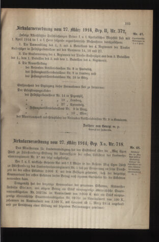 Verordnungsblatt für die Kaiserlich-Königliche Landwehr 19140404 Seite: 7