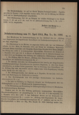 Verordnungsblatt für die Kaiserlich-Königliche Landwehr 19140425 Seite: 15