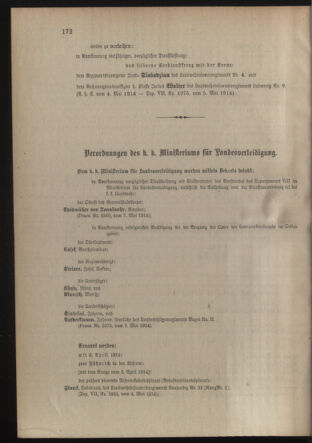 Verordnungsblatt für die Kaiserlich-Königliche Landwehr 19140509 Seite: 4