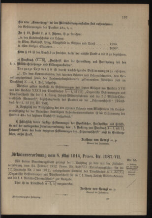 Verordnungsblatt für die Kaiserlich-Königliche Landwehr 19140523 Seite: 9