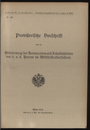 Verordnungsblatt für die Kaiserlich-Königliche Landwehr 19140530 Seite: 13