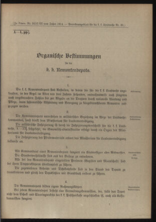 Verordnungsblatt für die Kaiserlich-Königliche Landwehr 19140620 Seite: 11